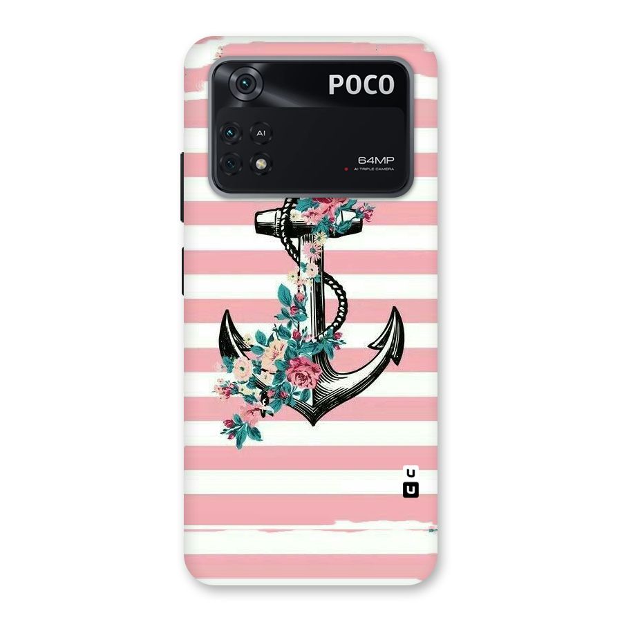 Floral Anchor Back Case for Poco M4 Pro 4G