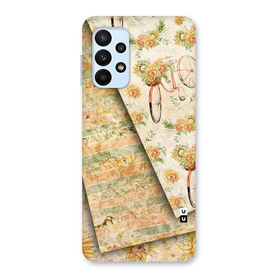 Floral Bicycle Back Case for Galaxy A23