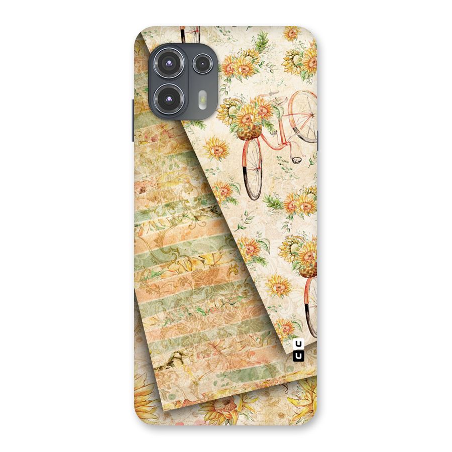 Floral Bicycle Back Case for Motorola Edge 20 Fusion
