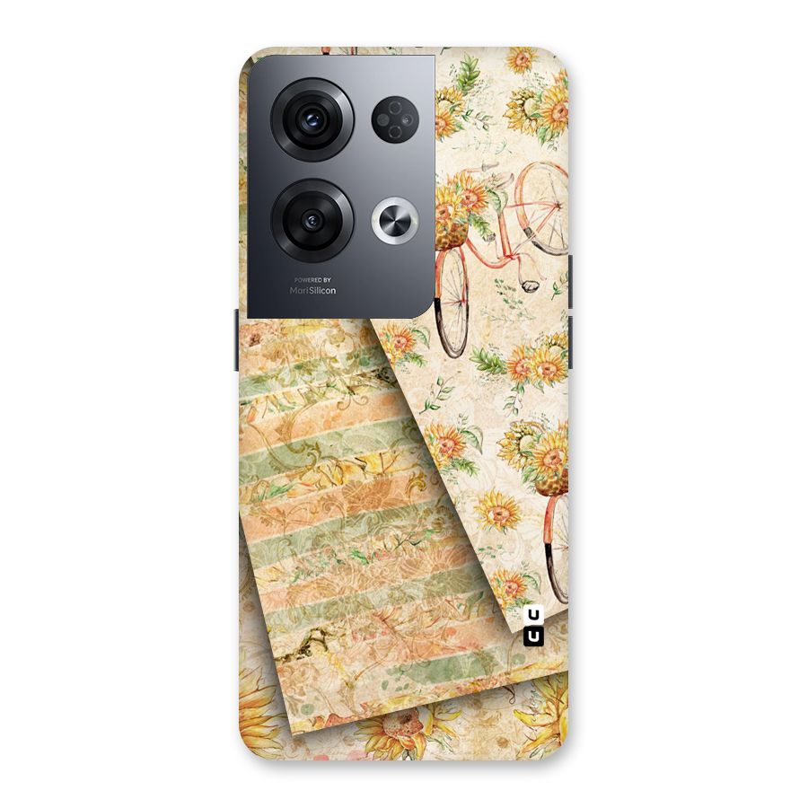 Floral Bicycle Back Case for Oppo Reno8 Pro 5G