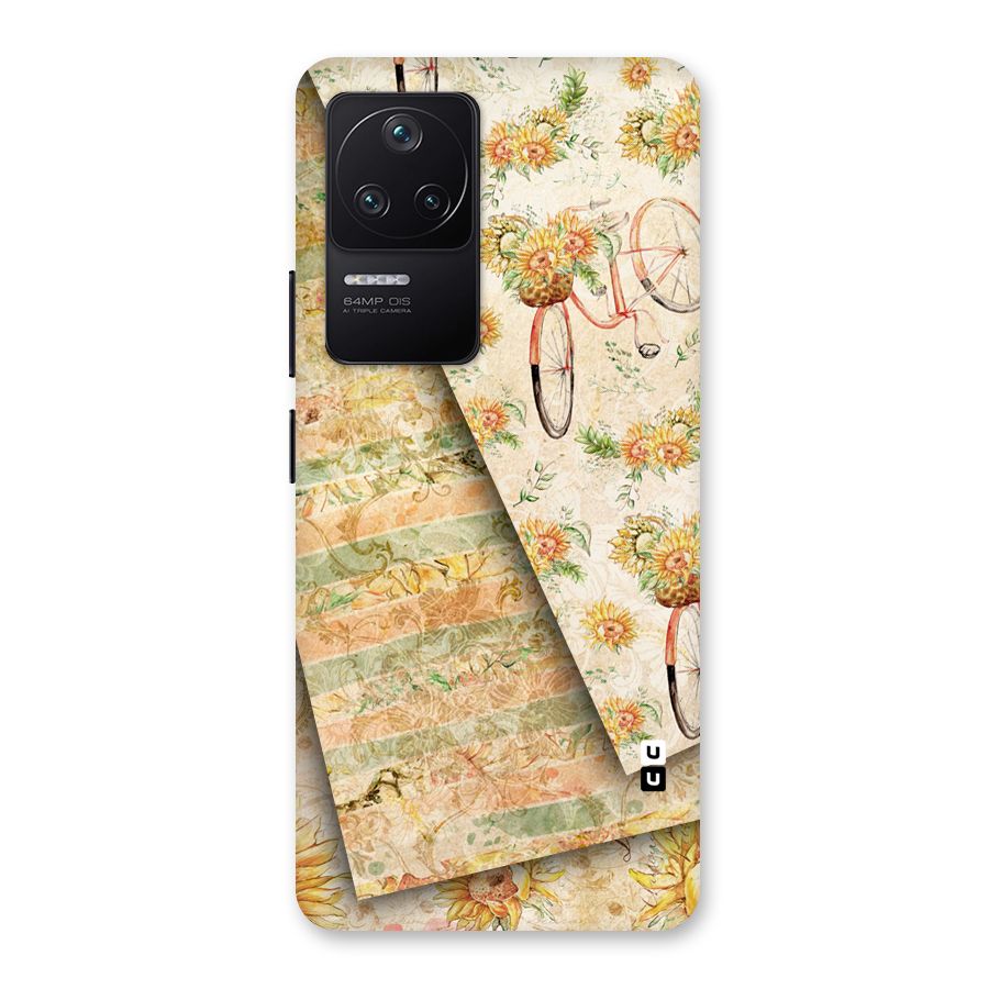 Floral Bicycle Back Case for Poco F4 5G
