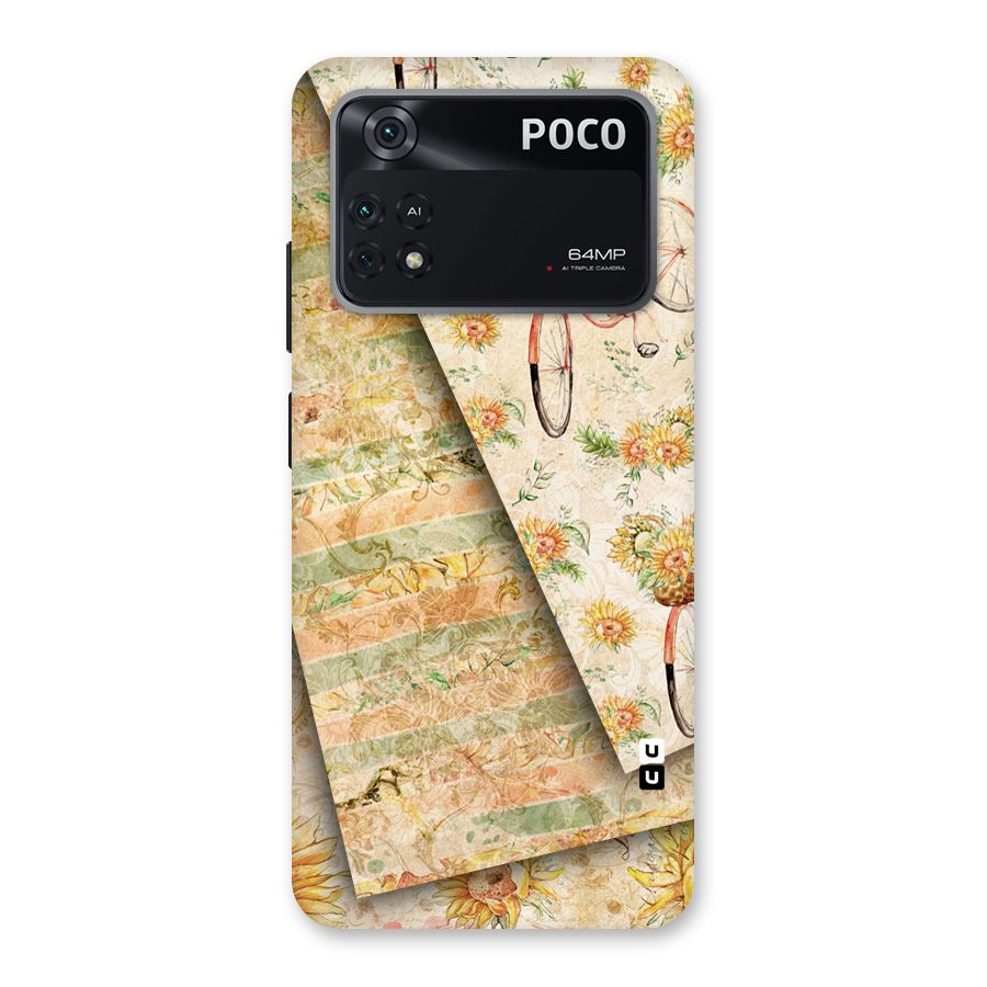 Floral Bicycle Back Case for Poco M4 Pro 4G