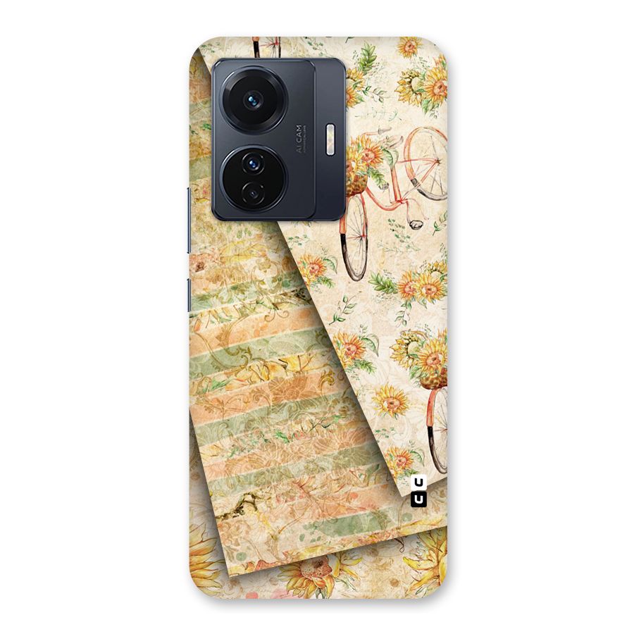 Floral Bicycle Back Case for Vivo T1 Pro