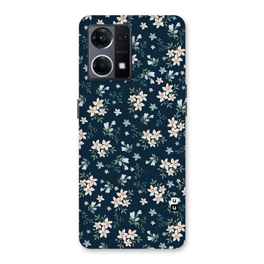 Floral Blue Bloom Glass Back Case for Oppo F21 Pro 5G