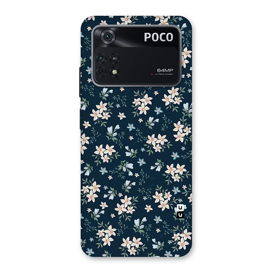 Floral Blue Bloom Back Case for Poco M4 Pro 4G