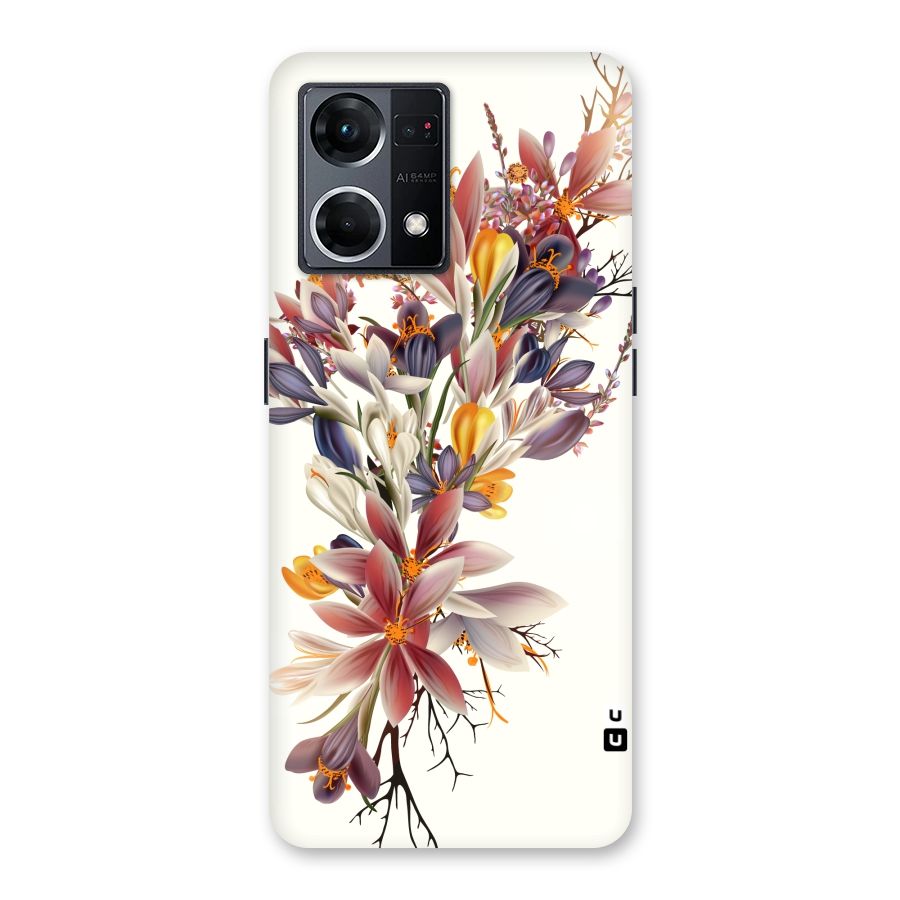 Floral Bouquet Glass Back Case for Oppo F21 Pro 5G