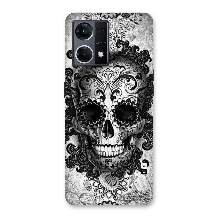Floral Ghost Glass Back Case for Oppo F21 Pro 5G