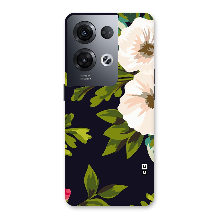 Floral Leaves Back Case for Oppo Reno8 Pro 5G