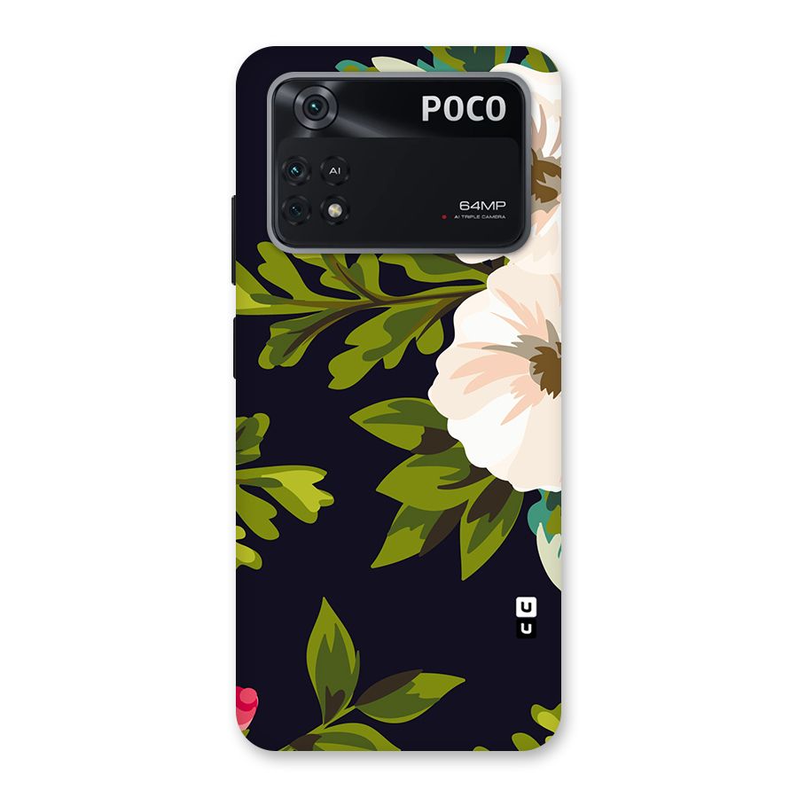 Floral Leaves Back Case for Poco M4 Pro 4G