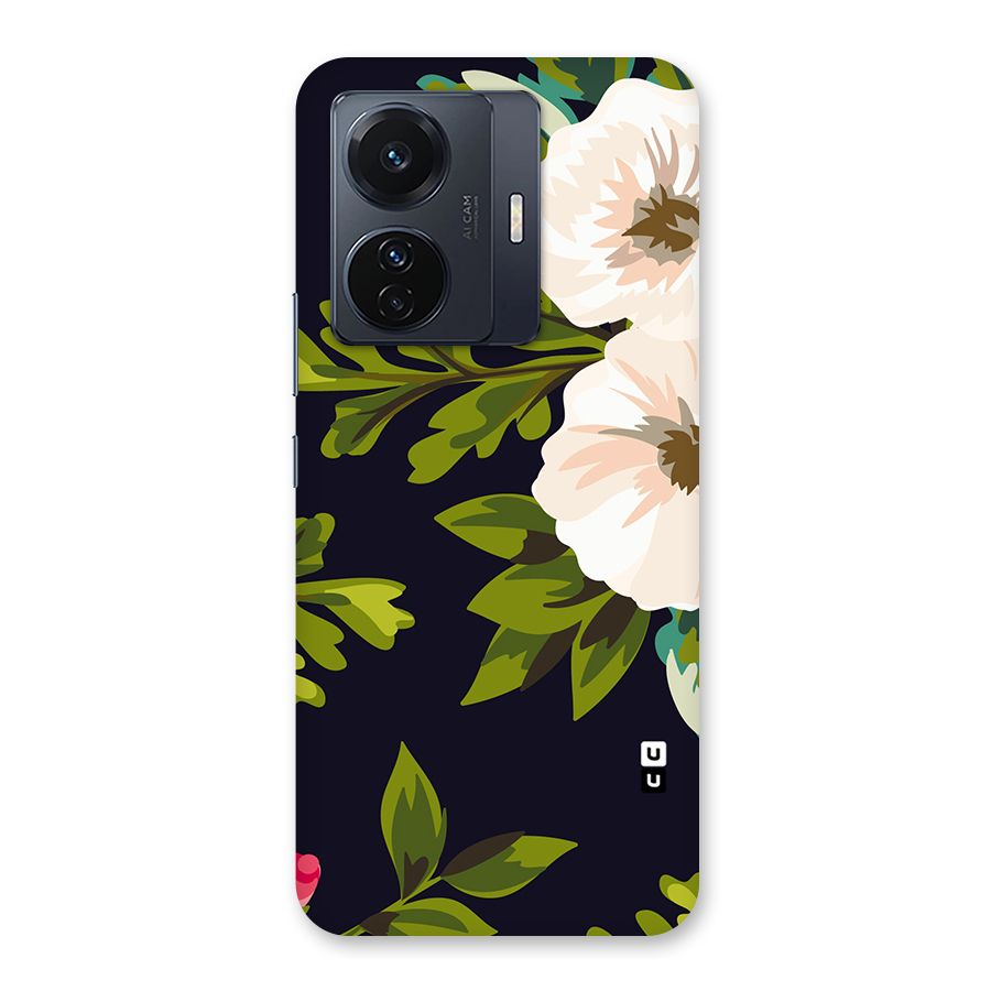 Floral Leaves Back Case for Vivo T1 Pro