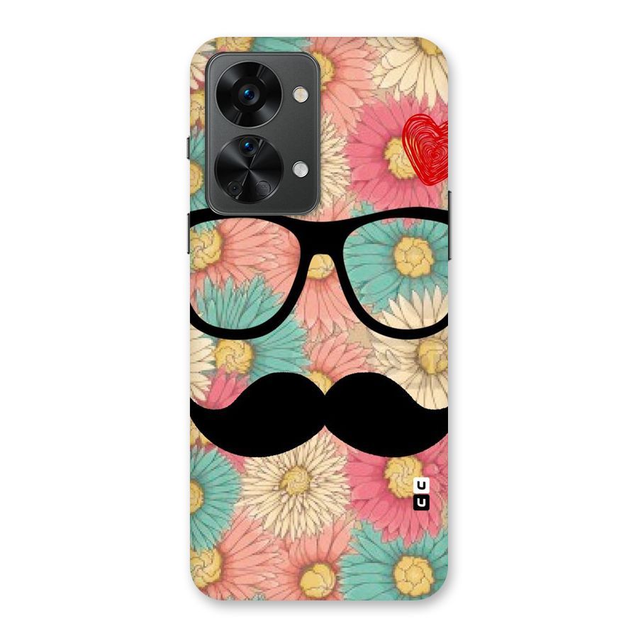 Floral Moustache Back Case for OnePlus Nord 2T