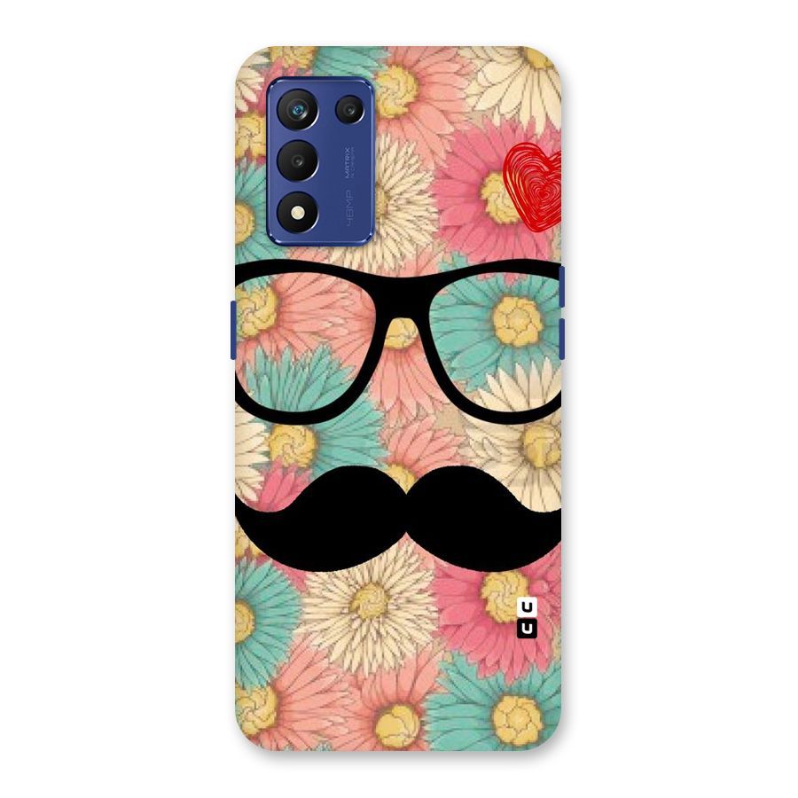 Floral Moustache Back Case for Realme 9 5G Speed