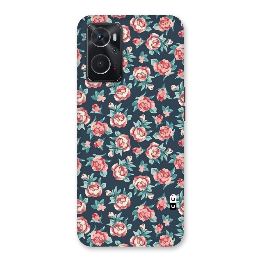 Floral Navy Bloom Back Case for Oppo K10 4G