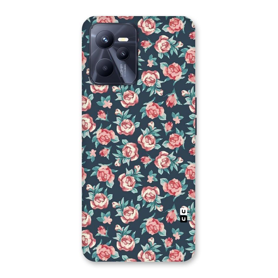 Floral Navy Bloom Back Case for Realme C35