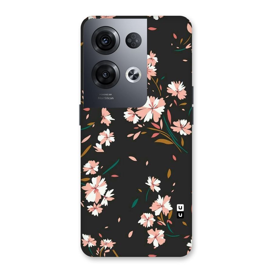 Floral Petals Peach Back Case for Oppo Reno8 Pro 5G