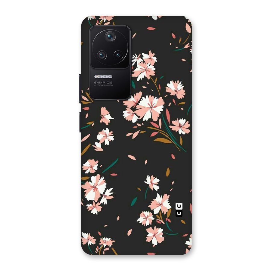 Floral Petals Peach Back Case for Poco F4 5G