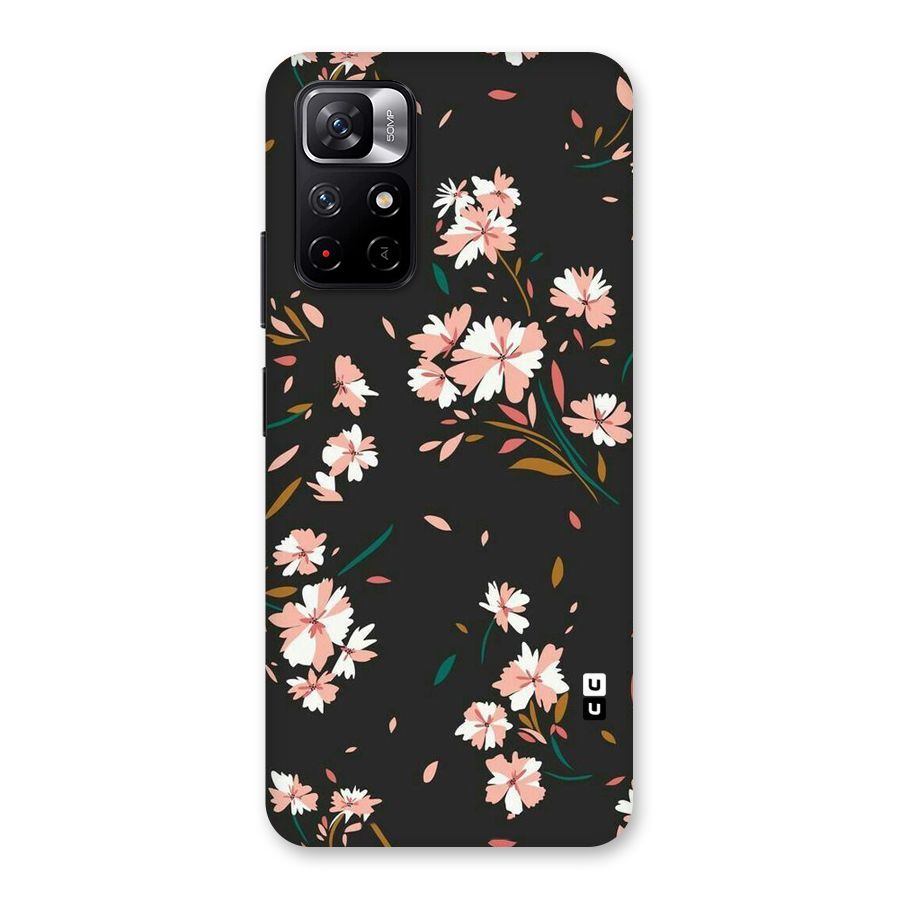 Floral Petals Peach Back Case for Redmi Note 11T 5G