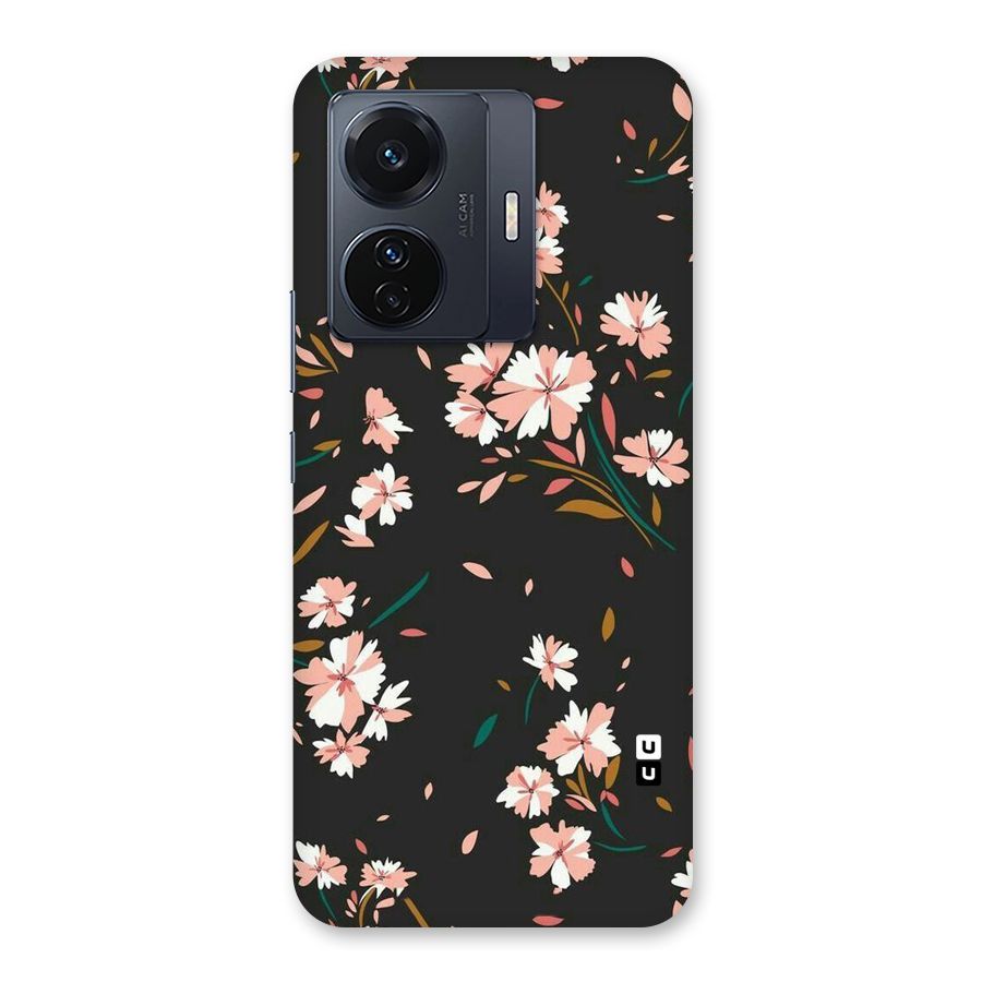 Floral Petals Peach Back Case for Vivo T1 Pro