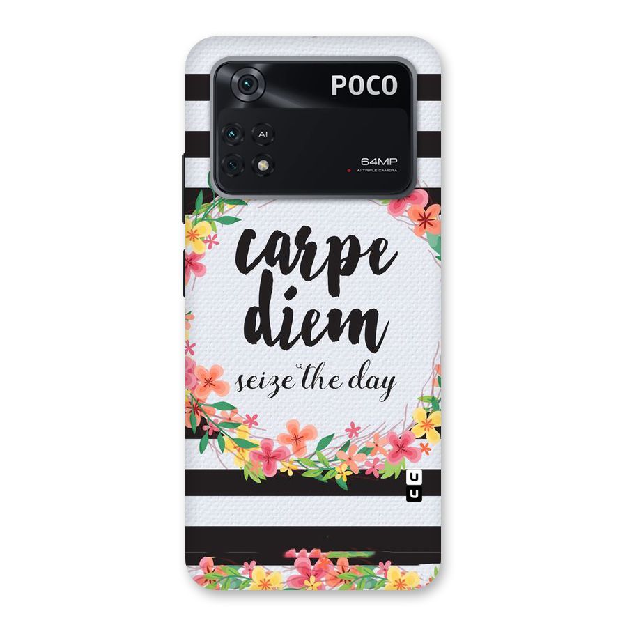 Floral Seize The Day Back Case for Poco M4 Pro 4G