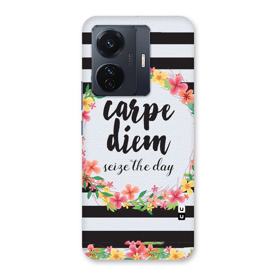 Floral Seize The Day Back Case for Vivo T1 Pro