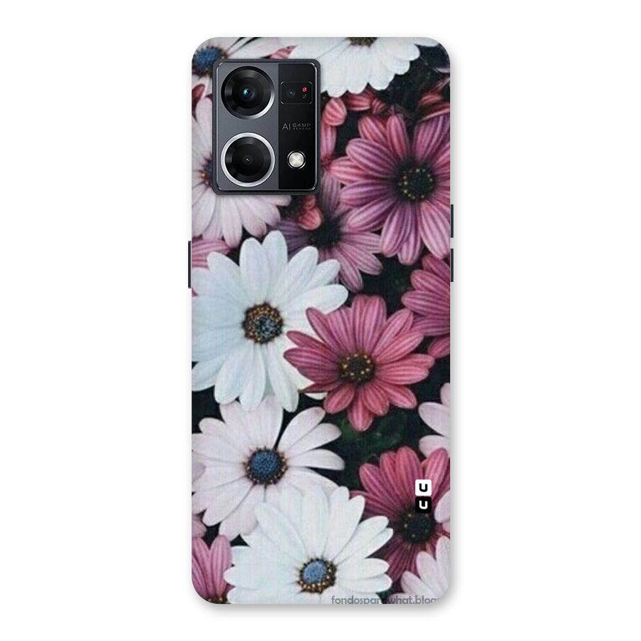 Floral Shades Pink Glass Back Case for Oppo F21 Pro 5G