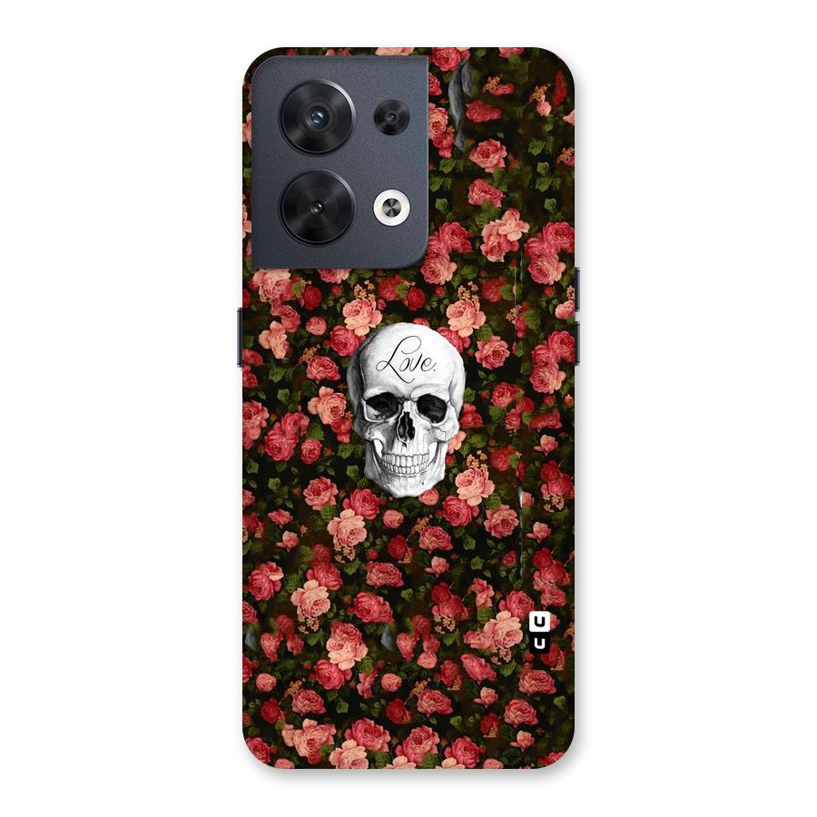 Floral Skull Love Back Case for Oppo Reno8 5G