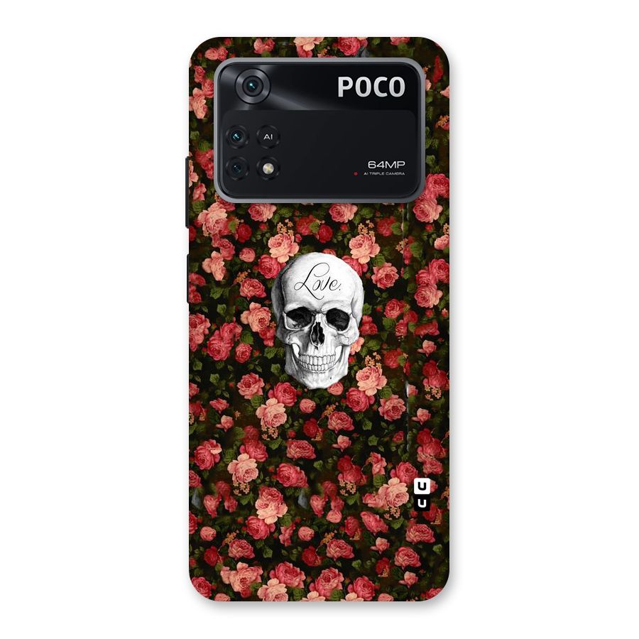 Floral Skull Love Back Case for Poco M4 Pro 4G