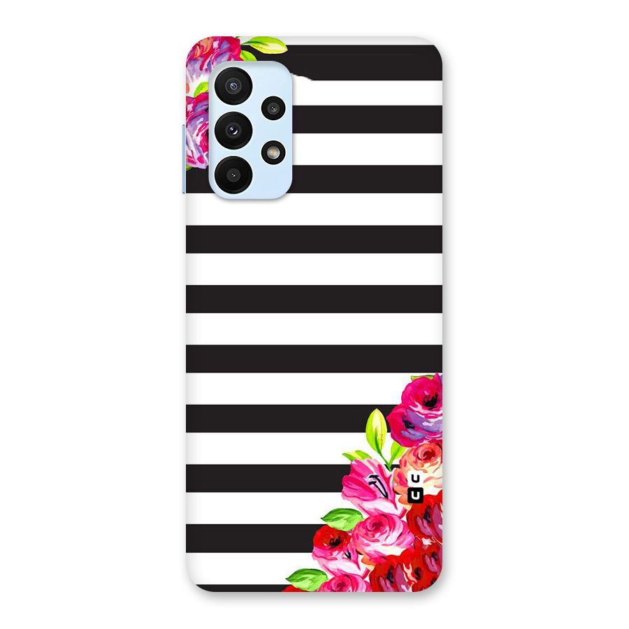 Floral Stripes Back Case for Galaxy A23