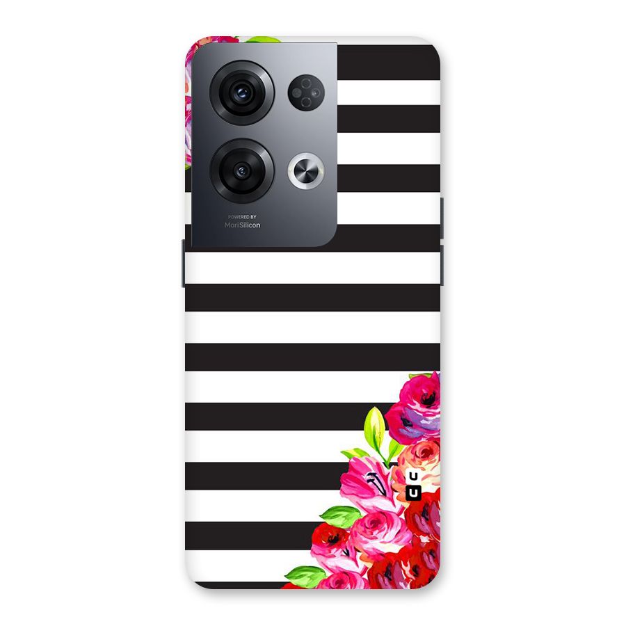 Floral Stripes Back Case for Oppo Reno8 Pro 5G