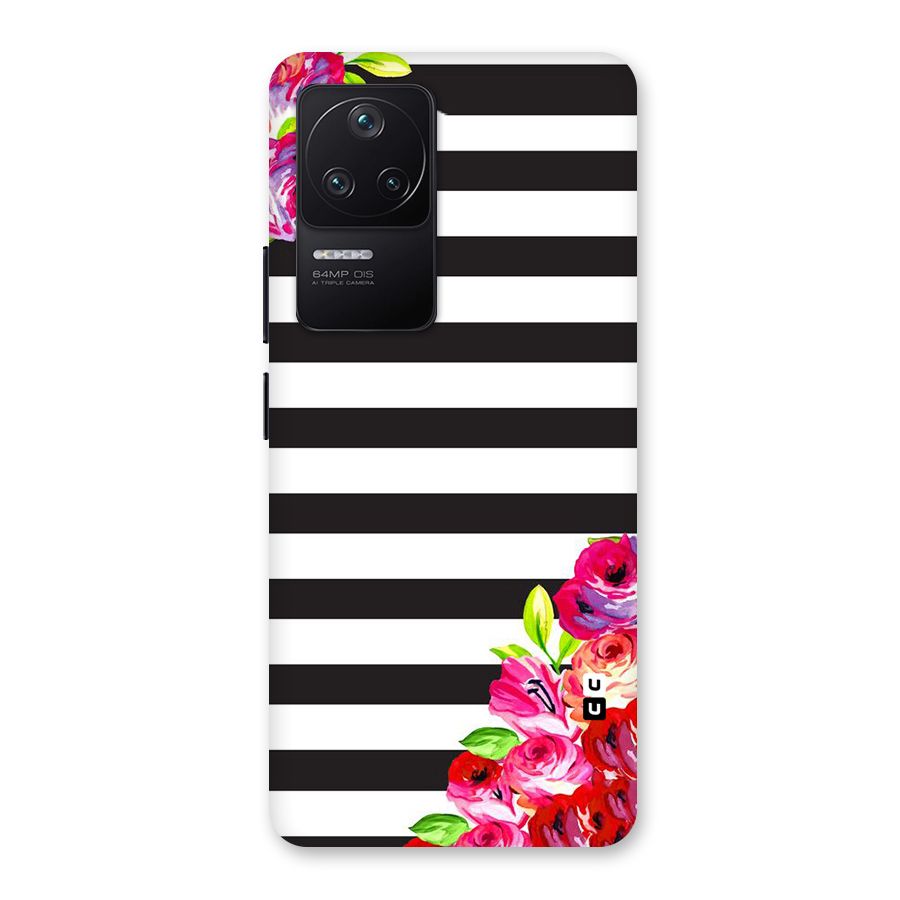 Floral Stripes Back Case for Poco F4 5G