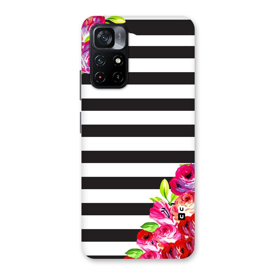 Floral Stripes Back Case for Poco M4 Pro 5G