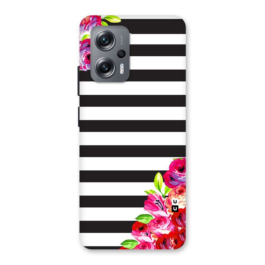 Floral Stripes Back Case for Redmi K50i