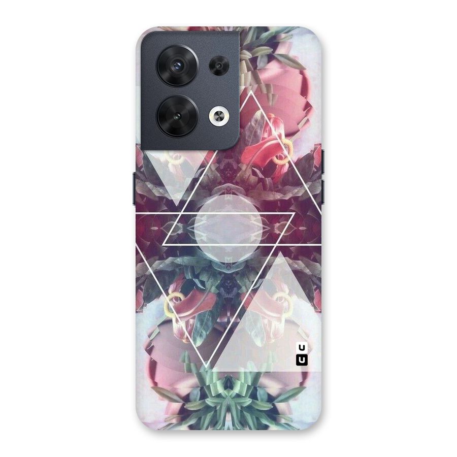 Floral Triangle Back Case for Oppo Reno8 5G