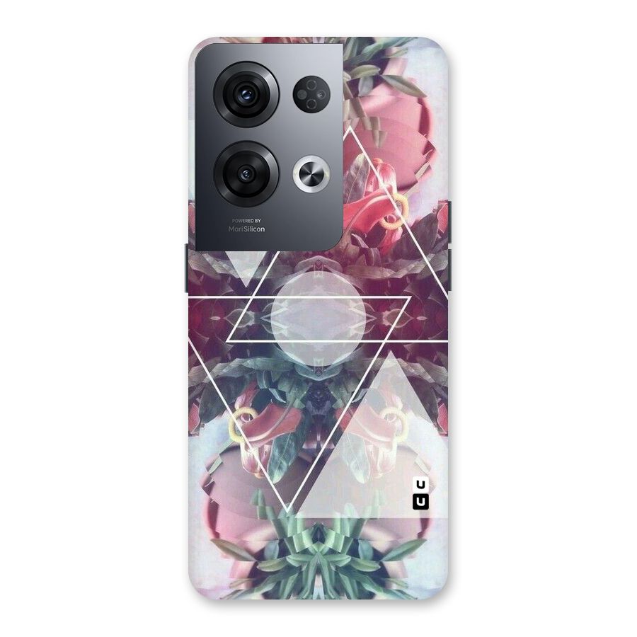 Floral Triangle Back Case for Oppo Reno8 Pro 5G