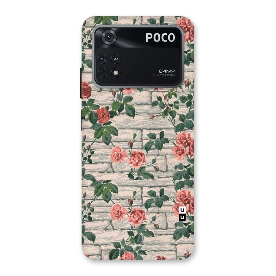 Floral Wall Design Back Case for Poco M4 Pro 4G