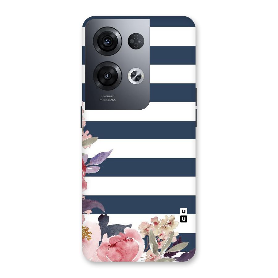 Floral Water Art Back Case for Oppo Reno8 Pro 5G