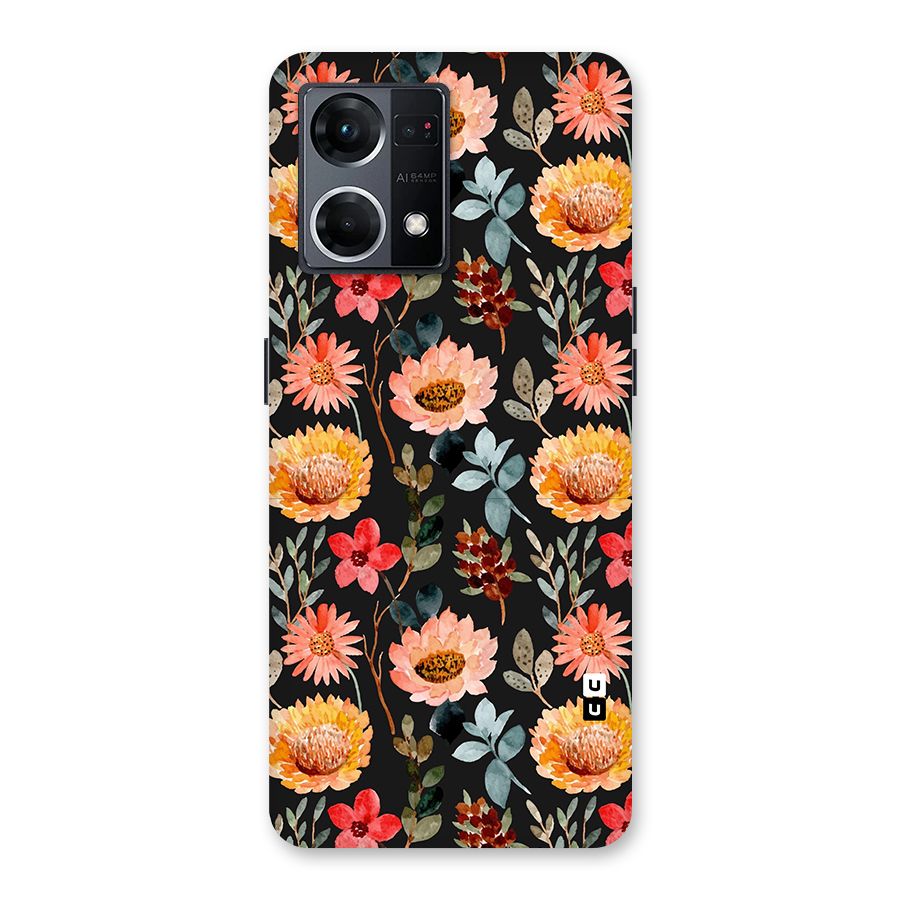 Florals Wonderful Pattern Glass Back Case for Oppo F21 Pro 5G