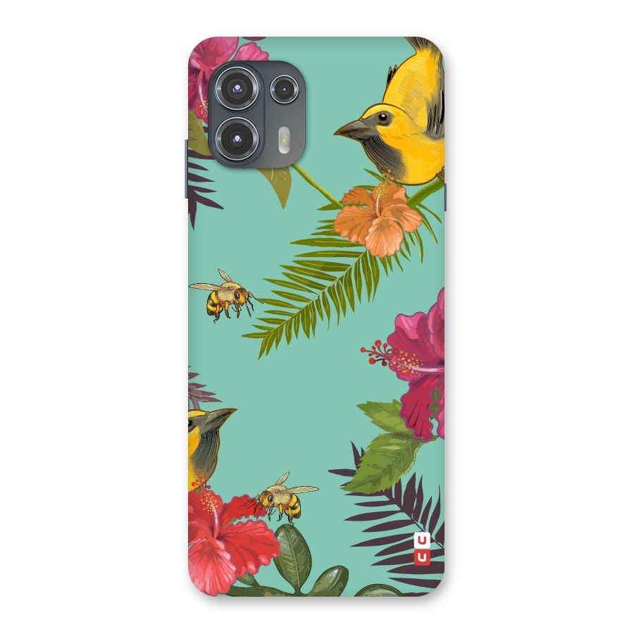 Flower Bird and Bee Back Case for Motorola Edge 20 Fusion