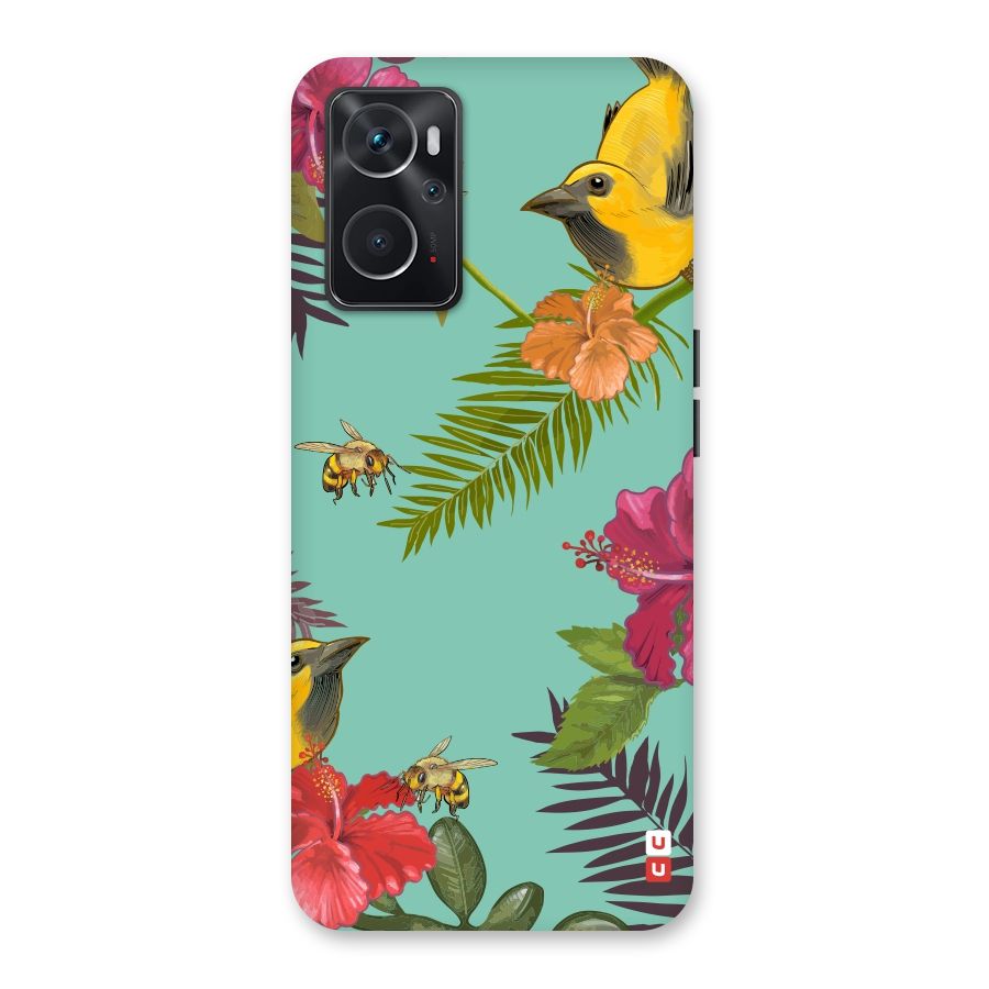 Flower Bird and Bee Back Case for Oppo K10 4G