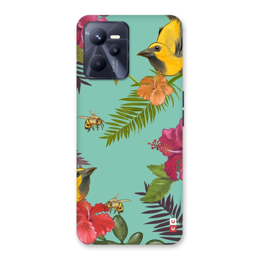 Flower Bird and Bee Back Case for Realme C35