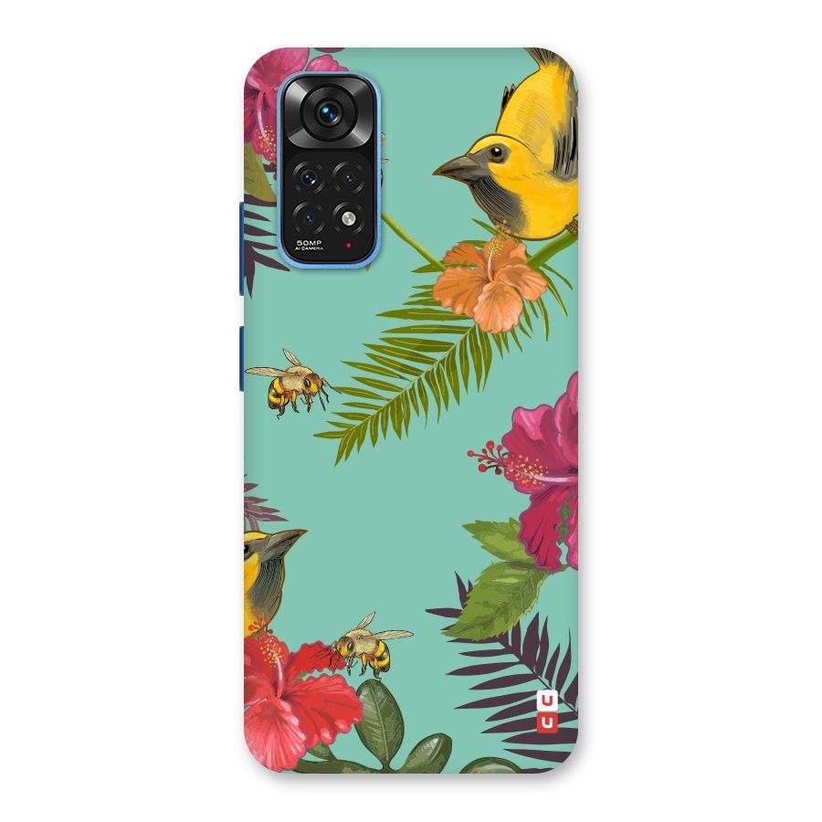 Flower Bird and Bee Back Case for Redmi Note 11S