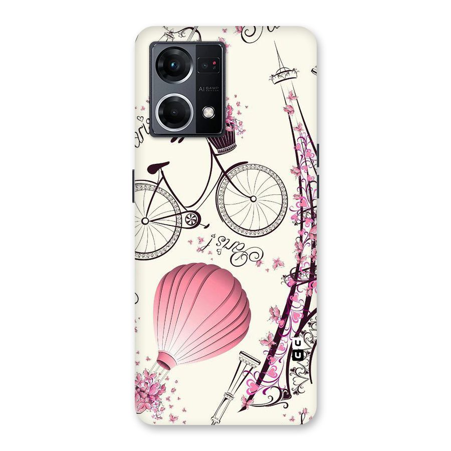 Flower Clipart Glass Back Case for Oppo F21 Pro 5G