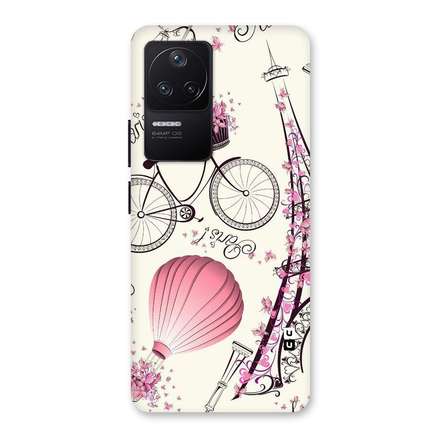 Flower Clipart Design Back Case for Poco F4 5G