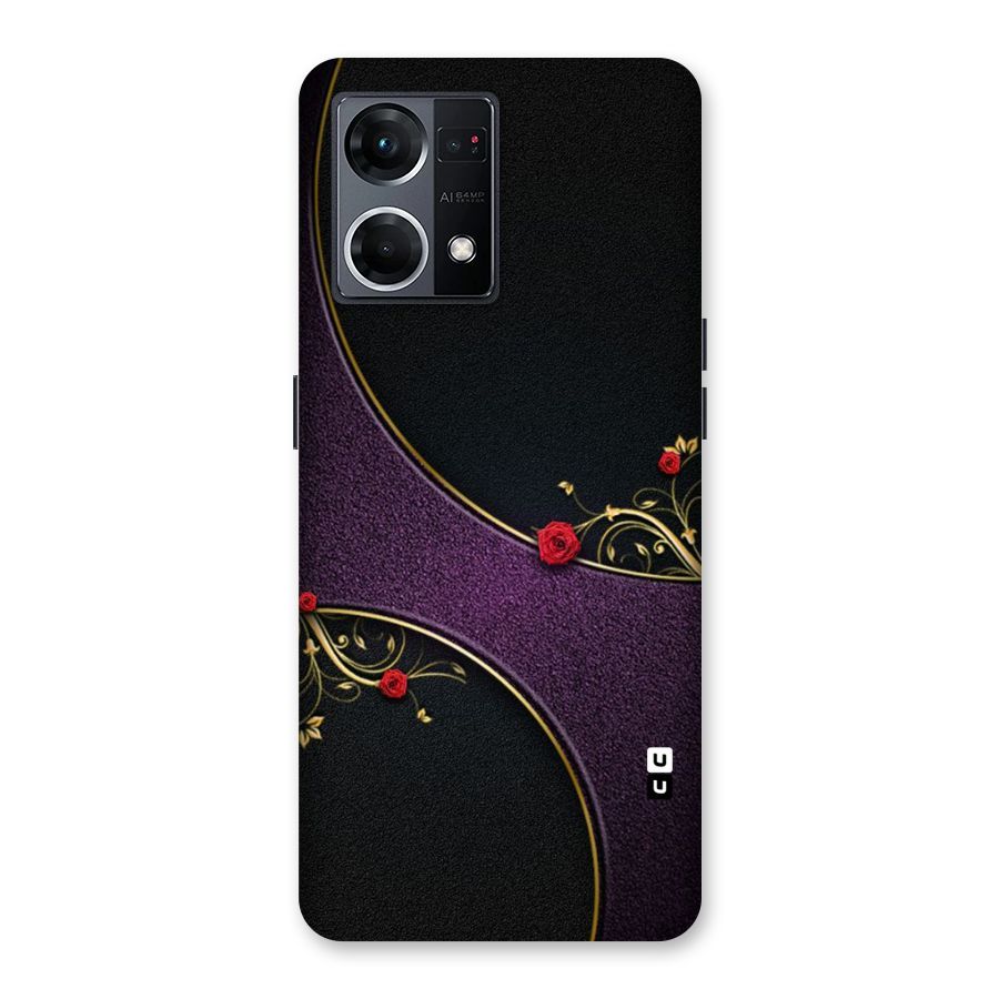 Flower Curves Glass Back Case for Oppo F21 Pro 5G