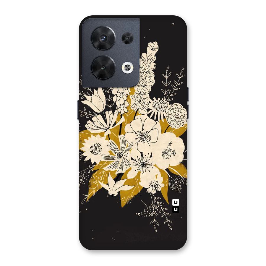 Flower Drawing Back Case for Oppo Reno8 5G