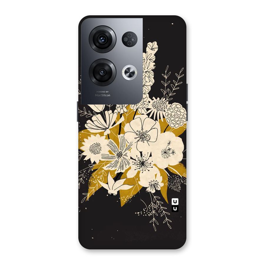 Flower Drawing Back Case for Oppo Reno8 Pro 5G