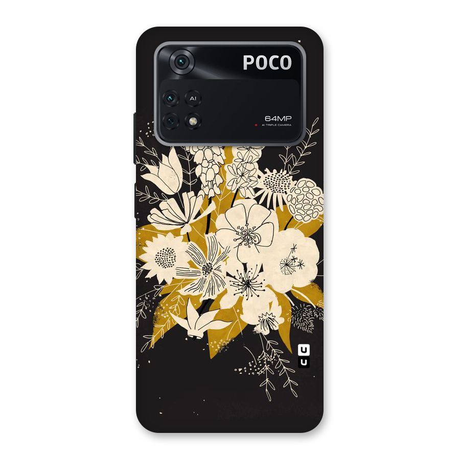 Flower Drawing Back Case for Poco M4 Pro 4G