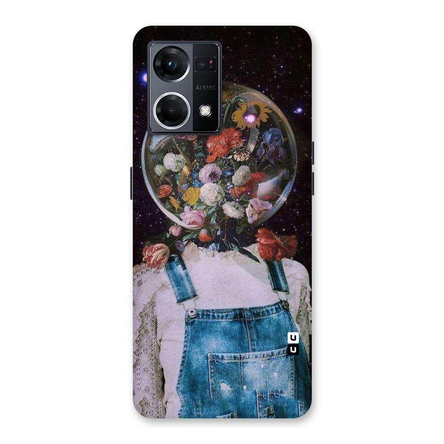 Flower Face Glass Back Case for Oppo F21 Pro 5G