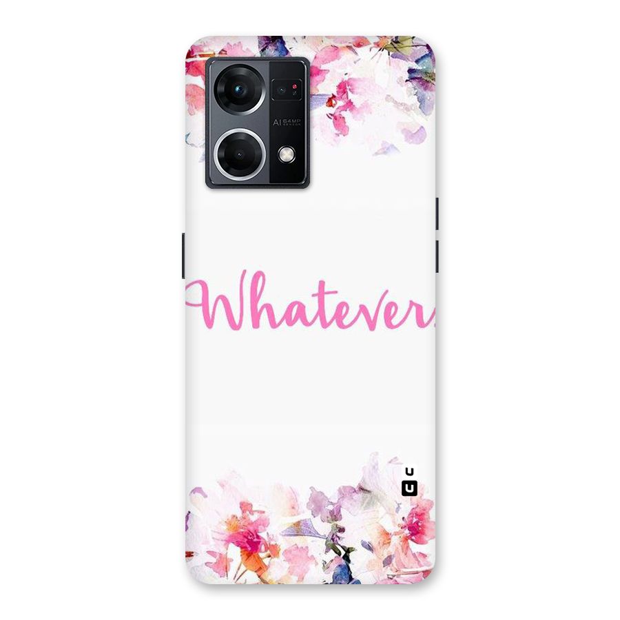 Flower Whatever Glass Back Case for Oppo F21 Pro 5G