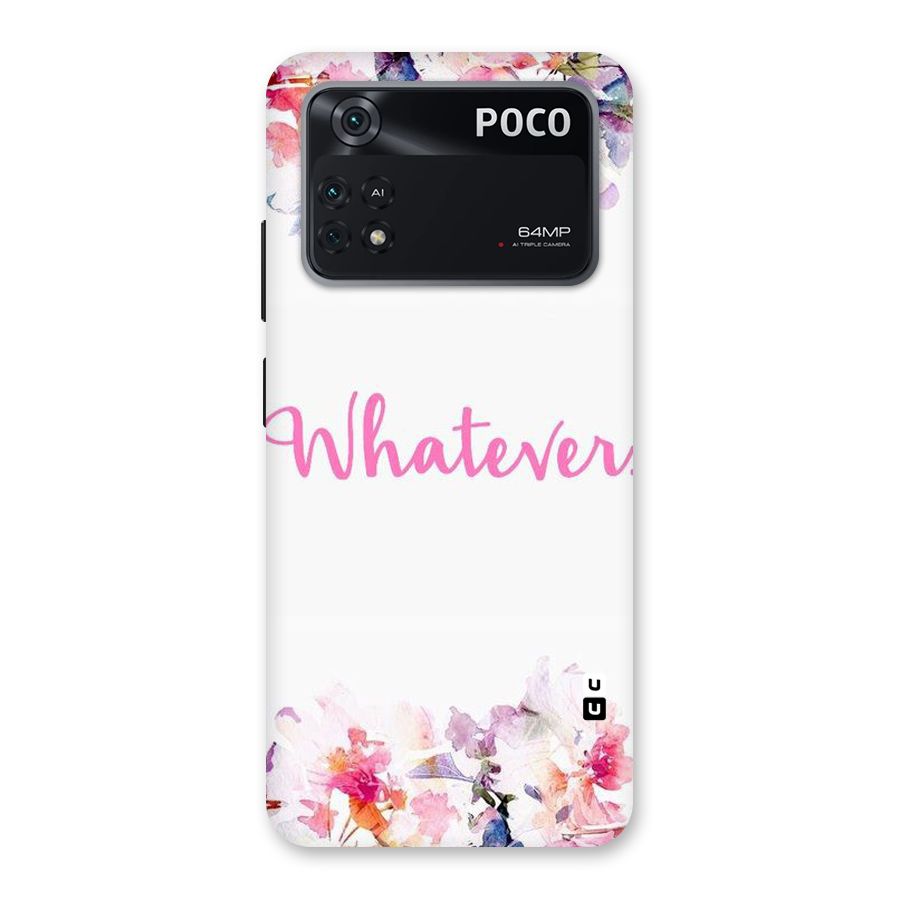 Flower Whatever Back Case for Poco M4 Pro 4G
